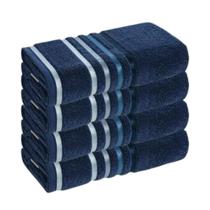 Toalha de Rosto Karsten Lumina 48x80 cm Cor:Azul Marinho - 30198Quantidade:4