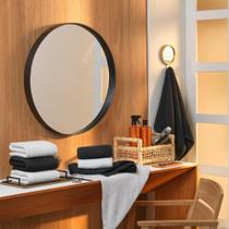 Toalha de Rosto para Salão 100% Algodão 70x48cm Preta