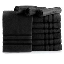 Toalha de Rosto Preta Luxuosa Para Banheiros Modernos e Confortáveis Entrega Garantida