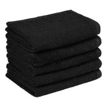 Toalha de Rosto Preta Macia e Resistente Ideal Para Lavabo e Presente Com Garantia