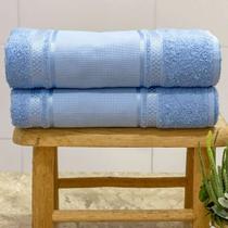TOALHA DE ROSTO TEKA 45 x 80cm PARA BORDAR CRISTINE - AZUL