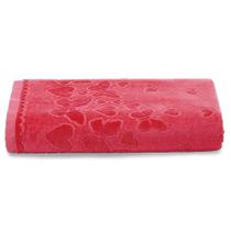 Toalha de Rosto Velour Jacquard Döhler Romance Cereja