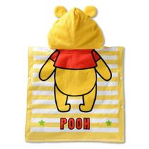 Toalha de roupão com capuz Winnie the Pooh Kids, algodão, amarela Toalha de roupão com capuz Winnie the Pooh Kids, algodão, amarela