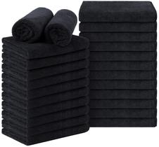 Toalha de salão Orighty Black 16x29cm, microfibra, pacote com 24