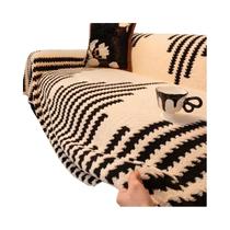 Toalha De Sofá Em Jacquard Quente Com Flechas Graduadas, Cobertor Grosso Para Decoração De Sala De