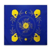 Toalha De Tarô para Leitura Brilho Azul/Dourado 70CM Toalha De Tarô para Leitura Brilho Azul/Dourado 70CM