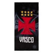 Toalha de Time Vasco Oficial Aveludada Em Algodão 70x1,40 Absorvente Buettner