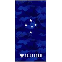 Toalha de time velour cruzeiro 11 - 70 x 140 - azul - dohler