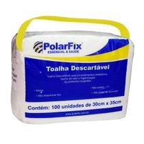 Toalha Descartável 30 x 35 cm (POLARFIX) - Pacote com 100 Unidades