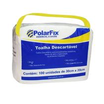 Toalha Descartável para Banho e Higienização 30cm x 35cm 100 Unidades Polarfix