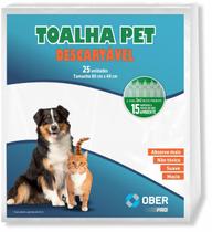 Toalha Descartável para Pets 25 Unid - 80cm x 49cm