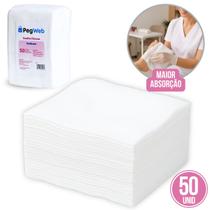 Toalha Descartável Pedicure 30x40 cm Kit 50 unidades Profissional Manicure Podóloga Unha Cutícula Salão Beleza Clínica Alta Absorção Envio já PEGWEB
