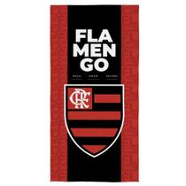 Toalha do Flamengo Aveludada Banho e Praia Lepper 70cmx140cm