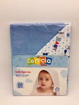 Toalha Dupla Face Com Capuz Azul - Carícia Baby 1766