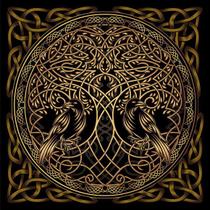 Toalha esoterica corvo celta deusa morrigan
