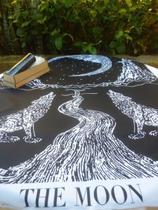 Toalha esoterica mistérios tarot carta arcano 18 lua 70x90