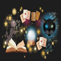 Toalha esoterica tarô gato livro da bruxa cartas olho horus