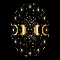 Toalha esoterica tarot fases lua deusa triplice poder wicca