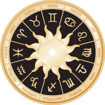 Toalha esoterica tarot zodiaco signo dourado