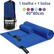 Toalha Esportiva De Secagem Rápida Azul Cinza Verde Laranja 40x80CM Para Natação, Academia, Fitness,
