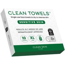 Toalha Facial Descartável CLEAN SKIN CLUB XL Sensível para Viagem