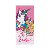 Toalha Felpuda Banho Estampada Barbie Reinos Magicos 60x120