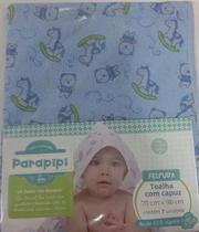 Toalha Felpuda Com Capuz 100% Algodão Parapipi Azul - Minasrey