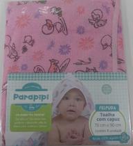 Toalha Felpuda Com Capuz 100% Algodão Parapipi Rosa - Minasrey