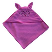 Toalha Felpuda Infantil com Capuz Bordada de Bichinho 70x70cm Menina e Menino Toalha Felpuda Infantil com Capuz Bordada de Bichinho 70x70cm Menina e Menino