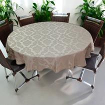 Toalha Forro de Mesa Redonda 4, 6, 8 Cadeiras em Jacquard