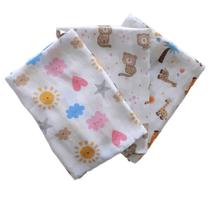 Toalha Fralda Bebê Kit c/3 unidades Luxo - Incomfral