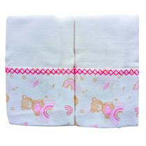 Toalha fralda bebe maternidade amamentação pano de ombro e Banho 100 algodão 2 un menina menino