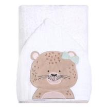 Toalha Fralda Bebê Soft Com Capuz Papi Friends 90x75cm