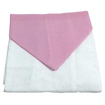 Toalha Fralda com Capuz para Bebê LUMANA 100% Algodão, Dupla Camada Cor:Rosa bebê