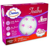 Toalha Fralda Cremer Estampada Menina- Caixa c/3