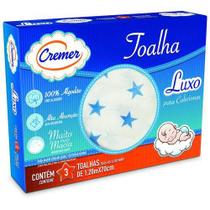 Toalha Fralda Cremer Estampada Menino - Caixa c/3