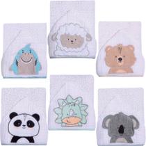 Toalha Fralda De Banho Papi Soft Bicho C/ Capuz 90x75 Menino Toalha Fralda De Banho Papi Soft Bicho C/ Capuz 90x75 Menino