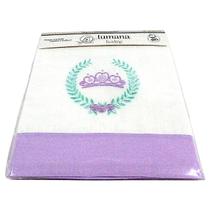 Toalha Fralda de Bebê LUMANA Bordada Algodão Macio Duplo - Lilas Toalha Fralda de Bebê LUMANA Bordada Algodão Macio Duplo - Lilas