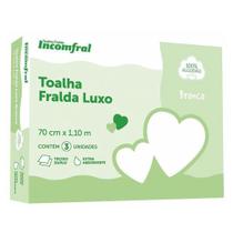 Toalha Fralda Incomfral Lisa c/03