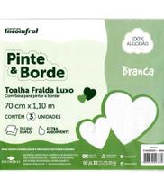 Toalha Fralda Incomfral Pinte Borde Com 3 Peças 70x110cm