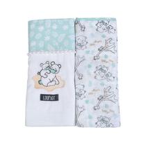 Toalha fralda loupiot temas bege - 2 peças