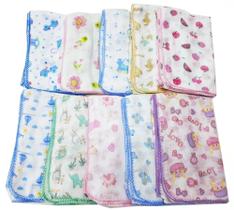 Toalha Fralda Luxo Estampada 70cm X 110cm Com Crochê Toalha Fralda Luxo Estampada 70cm X 110cm Com Crochê