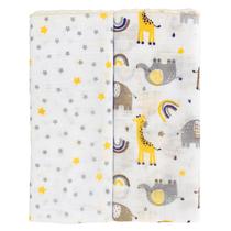 Toalha Fralda Luxo Estampada Com 02 Unidades 68x110cm Baby Bublim Incomfral Cor:Girafa Creme Toalha Fralda Luxo Estampada Com 02 Unidades 68x110cm Baby Bublim Incomfral Cor:Girafa Creme