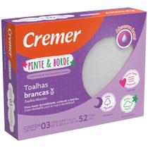 Toalha Fralda Pinte e Borde com 3 Unidades Cremer Toalha Fralda Pinte e Borde com 3 Unidades Cremer