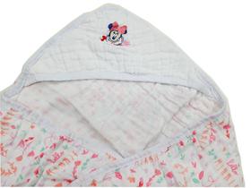 Toalha Fralda Soft Bordada Disney Com Capuz Bebê 85x85cm Toalha Fralda Soft Bordada Disney Com Capuz Bebê 85x85cm