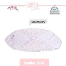 Toalha Fralda Soft Loupiot Temas REF5224 Rosa - 85x85cm com Capuz Toalha Fralda Soft Loupiot Temas REF5224 Rosa - 85x85cm com Capuz