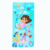 Toalha Franco Dora The Explorer Kids 100% algodão 147x71cm