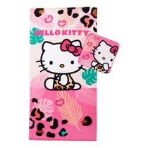 Toalha Franco Hello Kitty para banho/piscina/praia 100% algodão