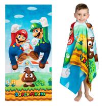 Toalha Franco Super Mario Official Nintendo Kids Algodão 140x70cm