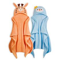 Toalha FUBANRAY Toddler com capuz, 127x81 cm, macia, pacote com 2 Toalha FUBANRAY Toddler com capuz, 127x81 cm, macia, pacote com 2